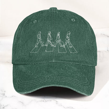 Abbey Road The Beatles Denim Dad Cap – Iconic Album Design (With BOX)