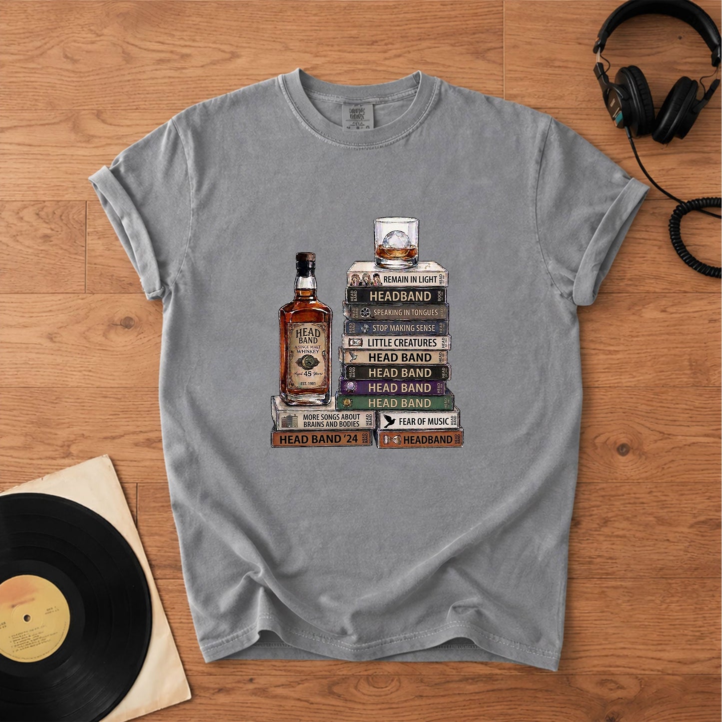 Talking Heads Cassette Album Collection T-Shirt – Retro Music Talking Heads Merch Tee