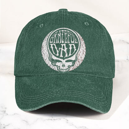 Grateful Dead Hat Steal Your Face Skull Denim Cap – Retro Vintage Dad Cap Gift For Dad (With Box)