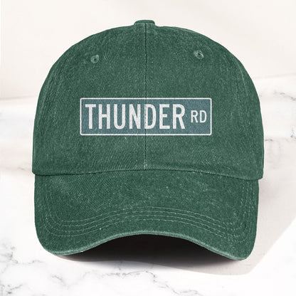 Bruce Springsteen Thunder RD Sign Denim Cap – Retro Rock Music Fan Cap (With Box)