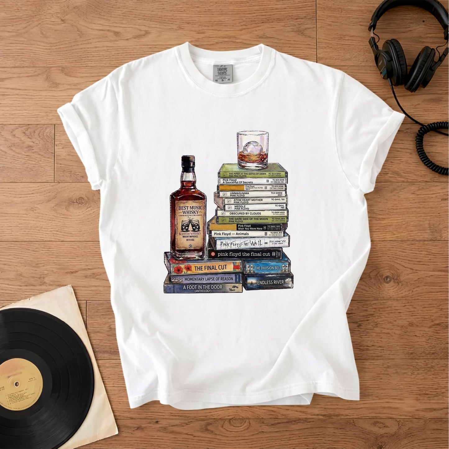 Pink Floyd Cassette Collection T-Shirt – Retro Music Pink Floyd Band Merch Tee