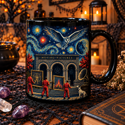 Rush Van Gogh Art Mug – 2112 Starman Starry Night Ceramic Mug, Moving Pictures Progressive Rock Cup, Rush Fan Gift