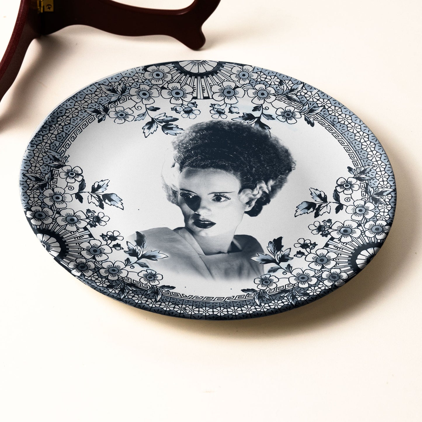 Ceramic Plate – Bride of Frankenstein Vintage Horror Icon