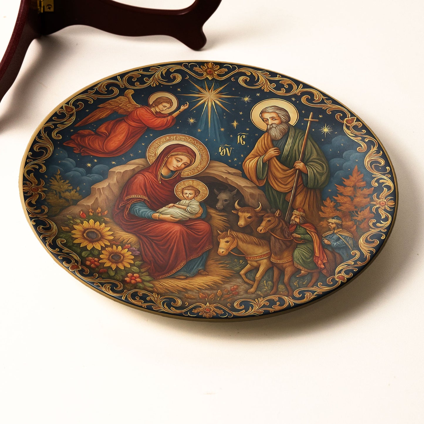 Holy Family Nativity Icon Decorative Ceramic Plate ?