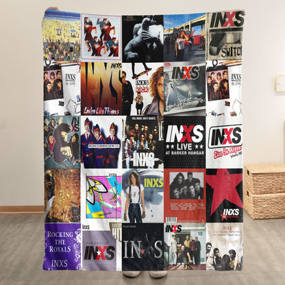 INXS Sherpa Blanket – A Retro Album Cover Tribute for True Fans