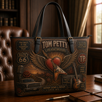 Tom Petty and the Heartbreakers Handbag, Tote Bag and Wallet Set, Wildflowers Rock Music Accessories, Fan Gift