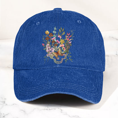 Grateful Dead Denim Dad Cap – Stealie Botanical Butterflies Design ( With BOX)