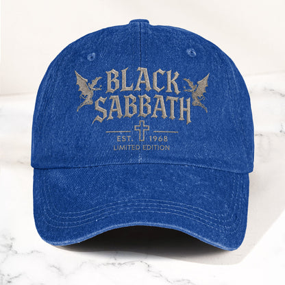 Black Sabbath 1968 Est Denim Cap – Vintage Dad Cap Gift For Dad (With Box)