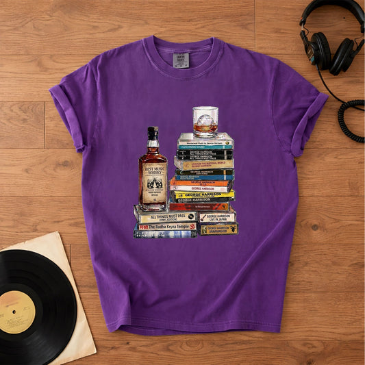 George Harrison Cassette Collection T-Shirt – Retro Music The Beatles Band Merch Tee
