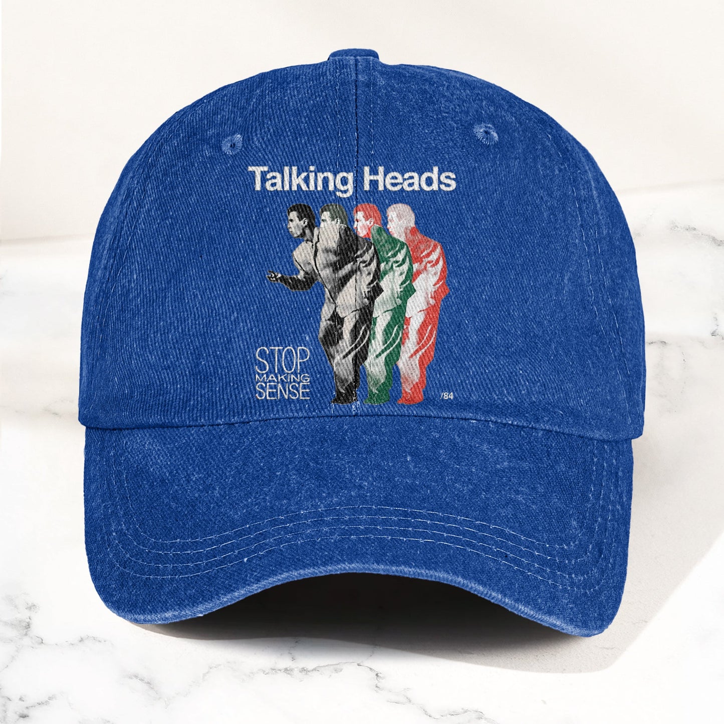 Talking Heads Stop Making Sense 84 Graphic Denim Cap – Retro Rock Music Fan Cap (With Box)