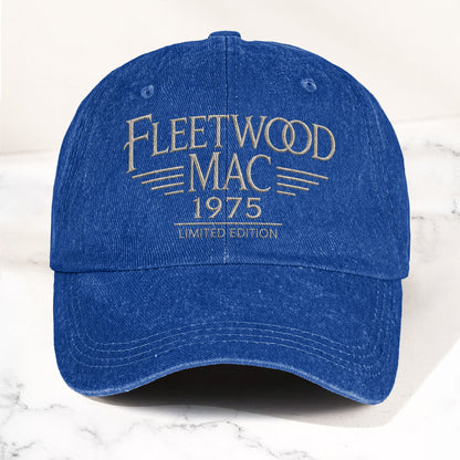 Fleetwood Mac 1975 Est Denim Cap – Vintage Dad Cap Gift For Dad (With Box)