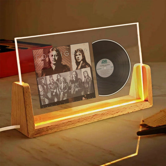 Foreigner Double Vision Iconic Album Acrylic Light – Classic Rock Vinyl LED Display