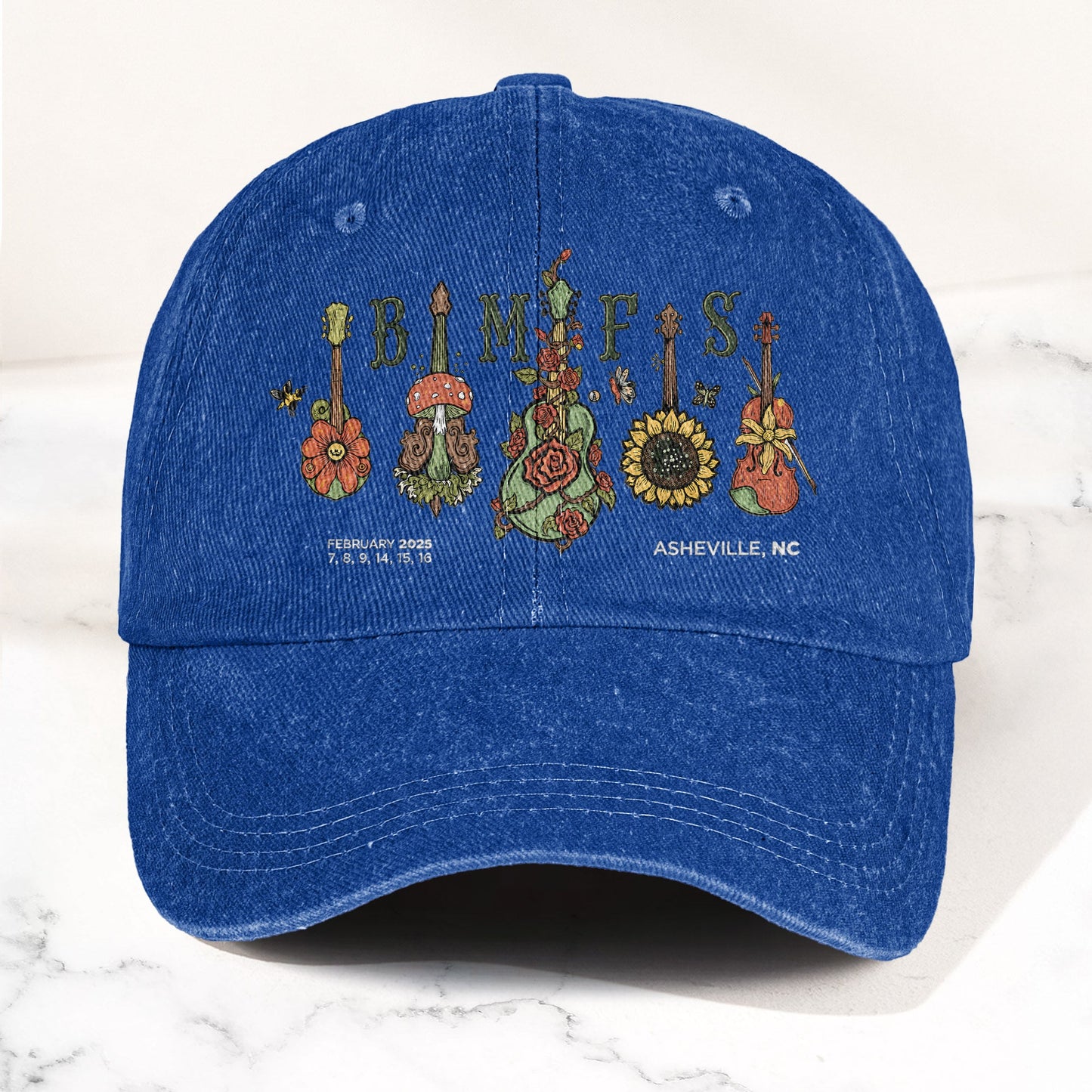 Billy Strings BMFS Asheville NC Concert Graphic Music Merch Denim Cap – Retro Vintage Dad Cap Gift For Dad (With Box)