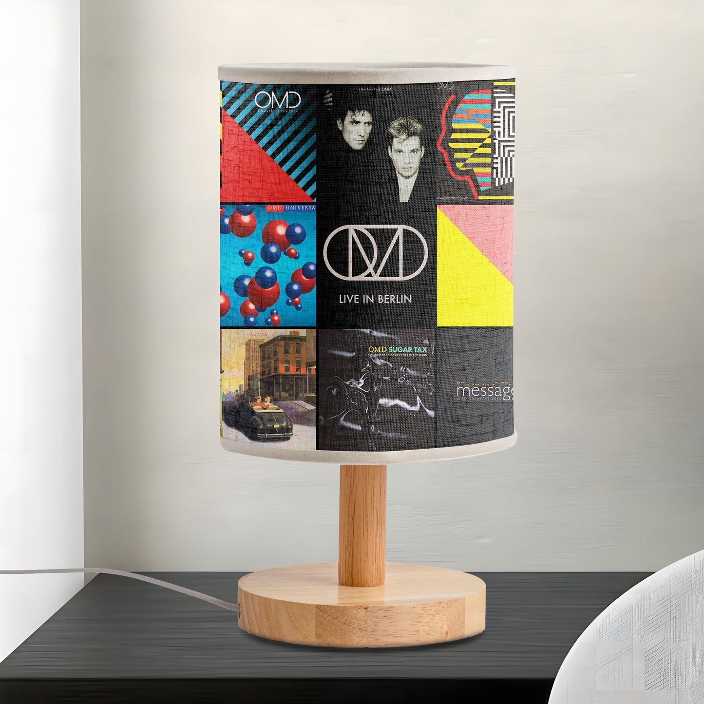 OMD Album Collage Lamp – Retro Synthpop Vibes Night Light