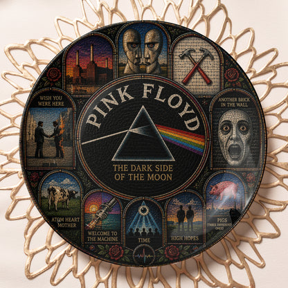 Pink Floyd Decorative Ceramic Plate with Display Stand – Classic Rock Album Art Gift