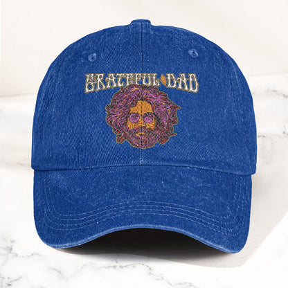 Grateful Dead Jerry Garcia Illustration Denim Cap – Retro Vintage Dad Cap Gift For Dad Father's Day Gift (With Box)