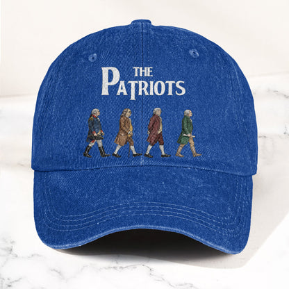 The Patriots Cartoon Illustration Denim Cap – Retro Vintage Dad Cap Gift For Dad (With Box)