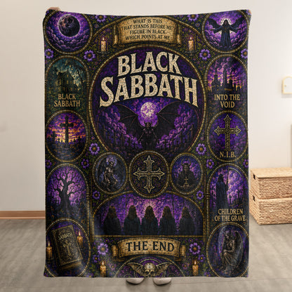 Black Sabbath Sherpa Blanket – The End Stained Glass Blanket