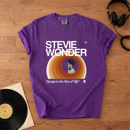 Stevie Wonder Songs in the Key of Life Vintage Tee Unisex T-Shirt – Retro Rock Music Bands Merch Tee