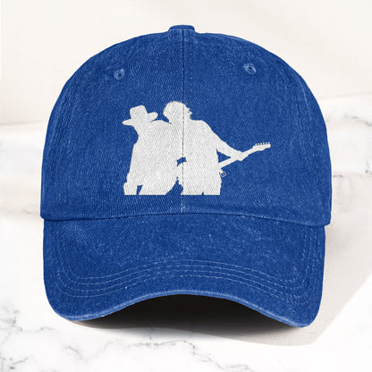 Bruce Springsteen And Clarence Clemons Denim Cap – Retro Rock Music Fan Cap (With Box)