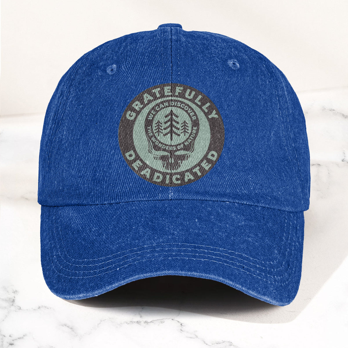 Gratefully Deadicated Denim Cap – Retro Grateful Dead Tribute Merch Hat Gift For Dad (With Box)