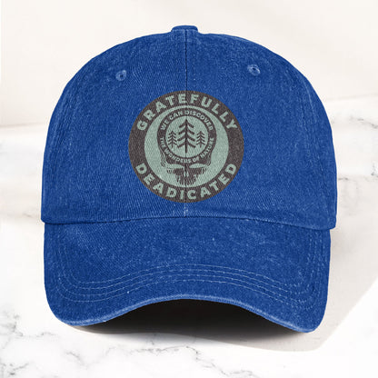 Gratefully Deadicated Denim Cap – Retro Grateful Dead Tribute Merch Hat Gift For Dad (With Box)