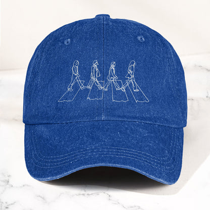 Abbey Road The Beatles Denim Dad Cap – Iconic Album Design (With BOX)