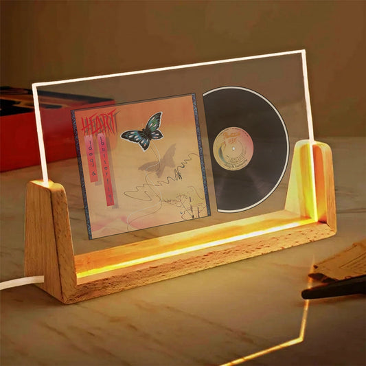 Heart Dog & Butterfly Iconic Album Acrylic Light – Classic Rock Vinyl LED Display