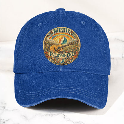 Grateful Dead Bob Weir Everywhere Acoustic Guitar Denim Cap – Retro Vintage Dad Cap Gift For Dad (With Box)