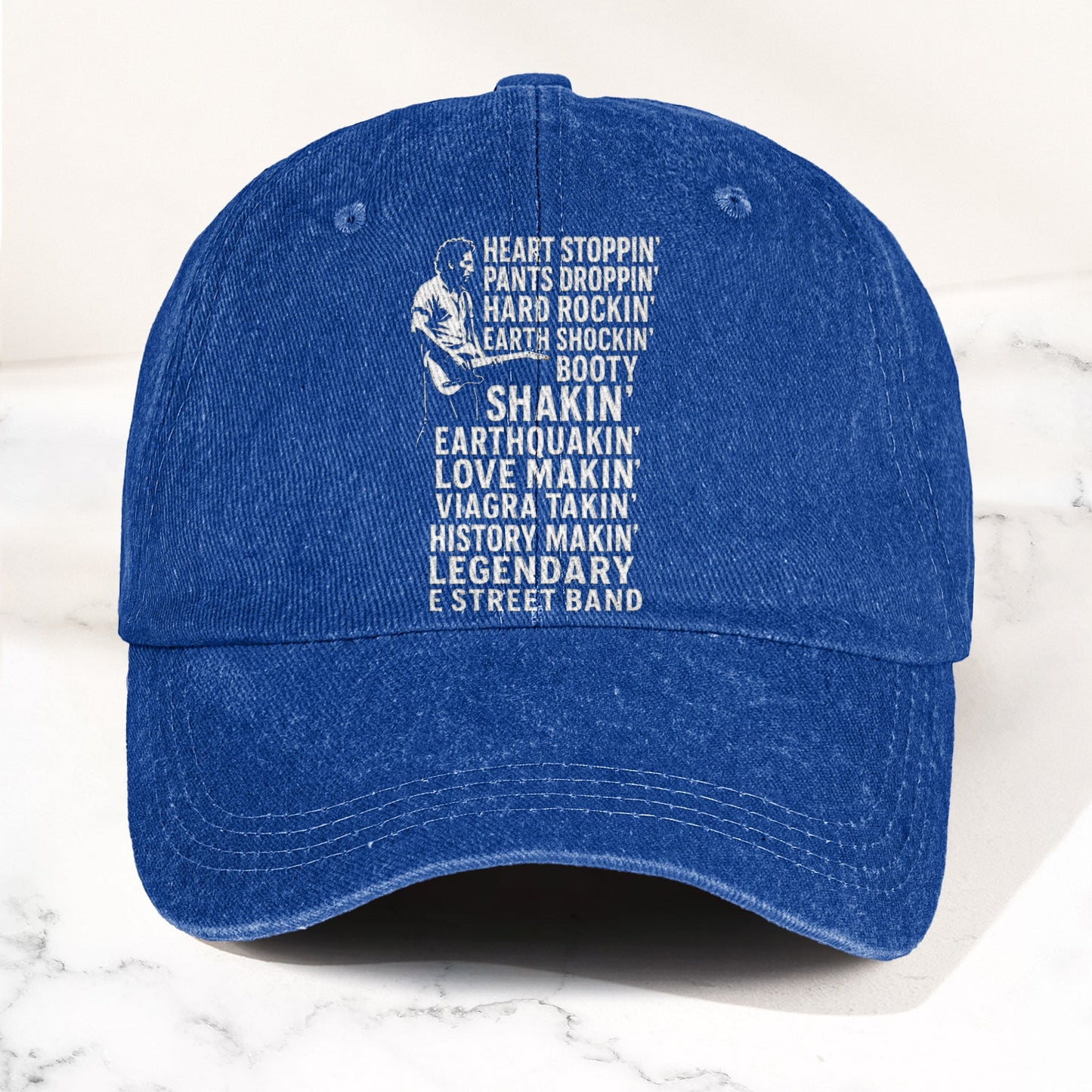 Vintage Bruce Springsteen Lyrics  Denim Cap – Retro Rock Music Fan Cap (With Box)