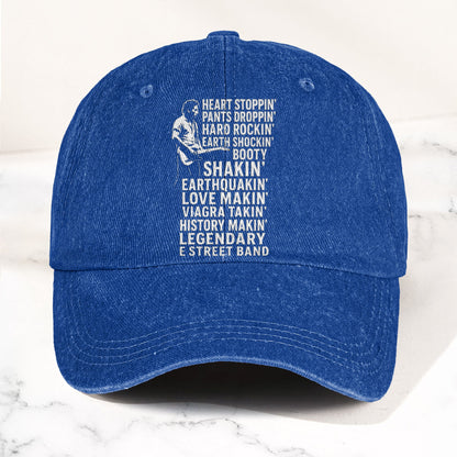 Vintage Bruce Springsteen Lyrics  Denim Cap – Retro Rock Music Fan Cap (With Box)