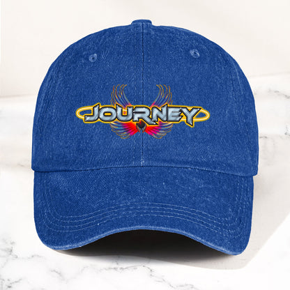 Journey Denim Dad Cap – Legendary Rock Band Logo Design ( With BOX)