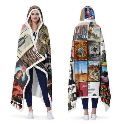 Tom Petty Albums Wearable Blanket Hoodie – Cozy Tribute to Rock Legends
