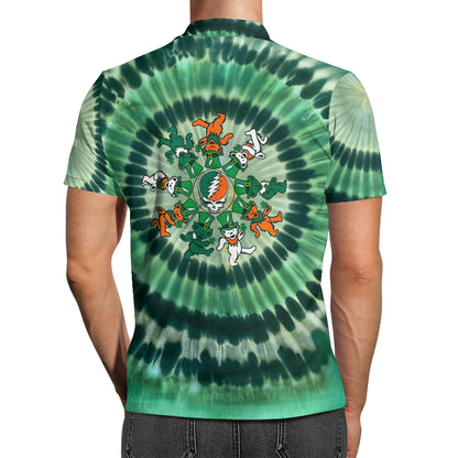 Grateful Dead St. Patrick’s Day Dancing Bears Polo – Retro Irish Nostalgia