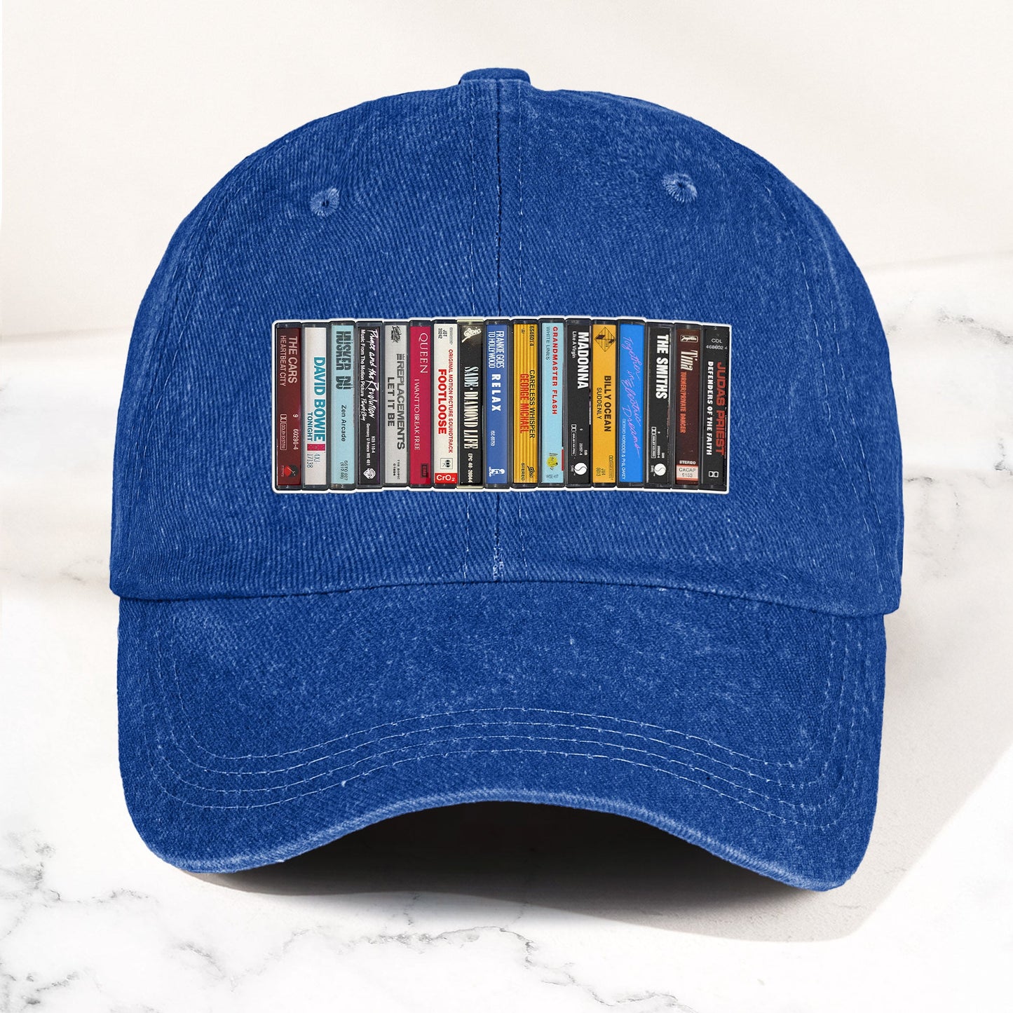 Vintage Cassette Tape Denim Dad Cap – Retro Music Collection Aesthetic Hat (With BOX)