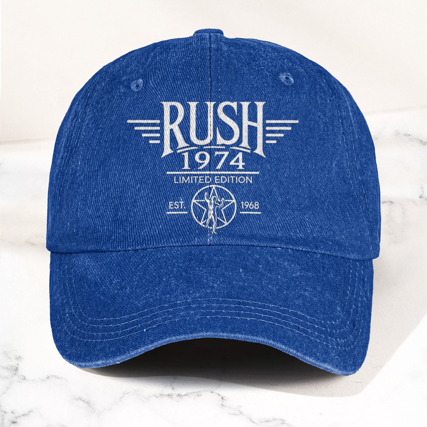 Rush Band Logo 1974 Starman Denim Cap – Vintage Dad Cap Gift For Dad (With Box)