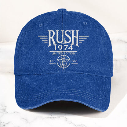 Rush Band Logo 1974 Starman Denim Cap – Vintage Dad Cap Gift For Dad (With Box)