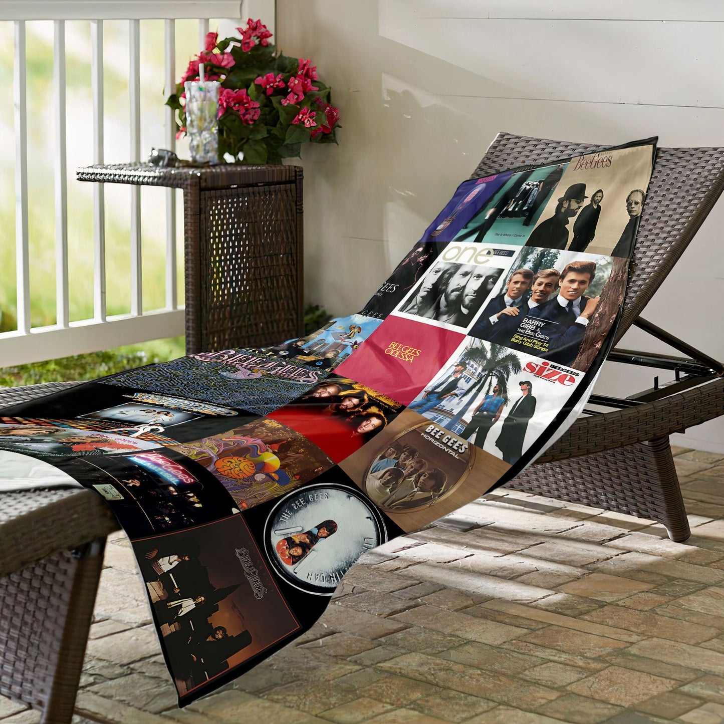 Bee Gees Beach Towel – Album Cover Collage Classic Rock Towel
