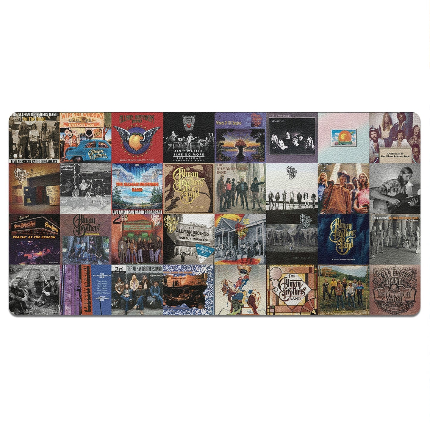 The Allman Brothers Band Album Collage Print Desk Mat – Non-slip Office Gift Keyboard Pad Birthday Gift For Music Lovers