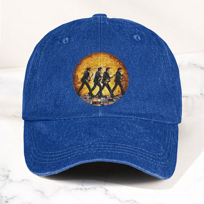 The Beatles Retro Crossing Album Art Sun Catcher Denim Cap – Iconic Album Design ( With BOX)