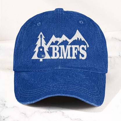 Billy Strings BMFS Acoustic Guitar Mountain Nature Music Merch Denim Cap – Retro Vintage Dad Cap Gift For Dad (With Box)