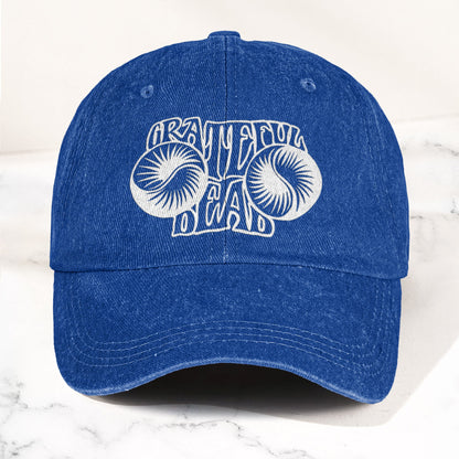 Grateful Dead Psychedelic Rock Music Merch Denim Cap – Retro Vintage Dad Cap Gift For Dad (With Box)
