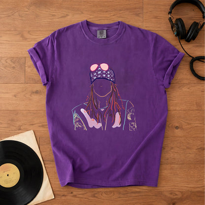 Axl Rose Minimalist Line Art Vintage T-Shirt – Retro Rock Music Axl Rose of Guns N' Roses Merch Tee