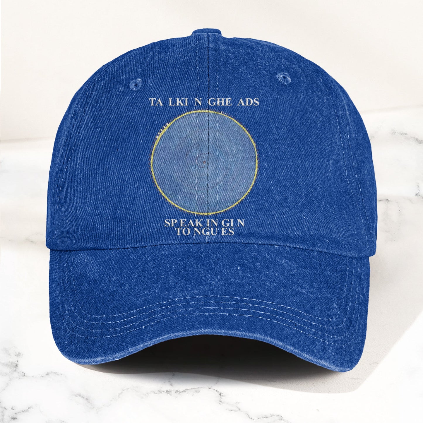 Talking Heads Speaking in Tongues Denim Cap – Retro Music Fan Concert Cap Gift For Dad Father's Day (With Box)