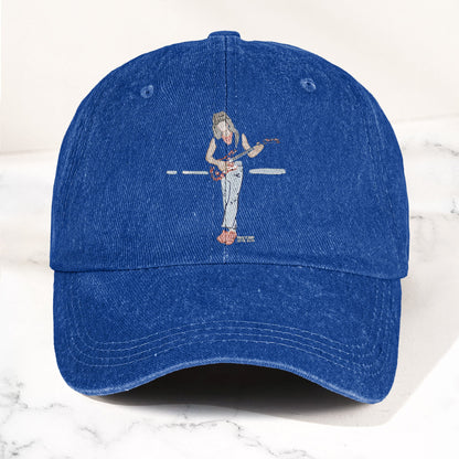 Eddie Van Halen Denim Cap – Van Halen Tribute Merch Dad Hat (With Box)