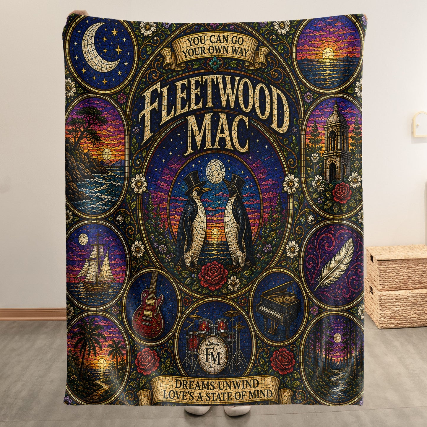 Fleetwood Mac Sherpa Blanket – Dreams Stained Glass Blanket