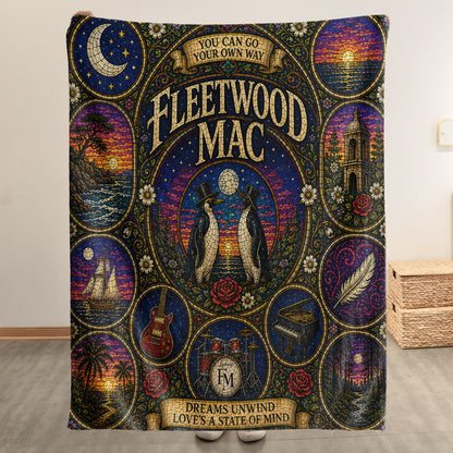 Fleetwood Mac Sherpa Blanket – Dreams Stained Glass Blanket