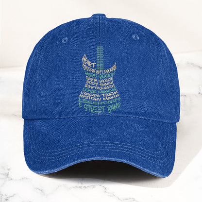 Bruce Springsteen and E Street Band Denim Cap – Retro Rock Music Fan Cap (With Box)