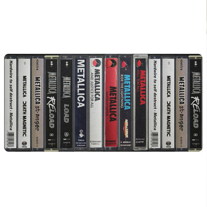 Metallica Cassette Album Collage Print Desk Mat – Non-slip Office Gift Keyboard Pad Birthday Gift For Music Lovers