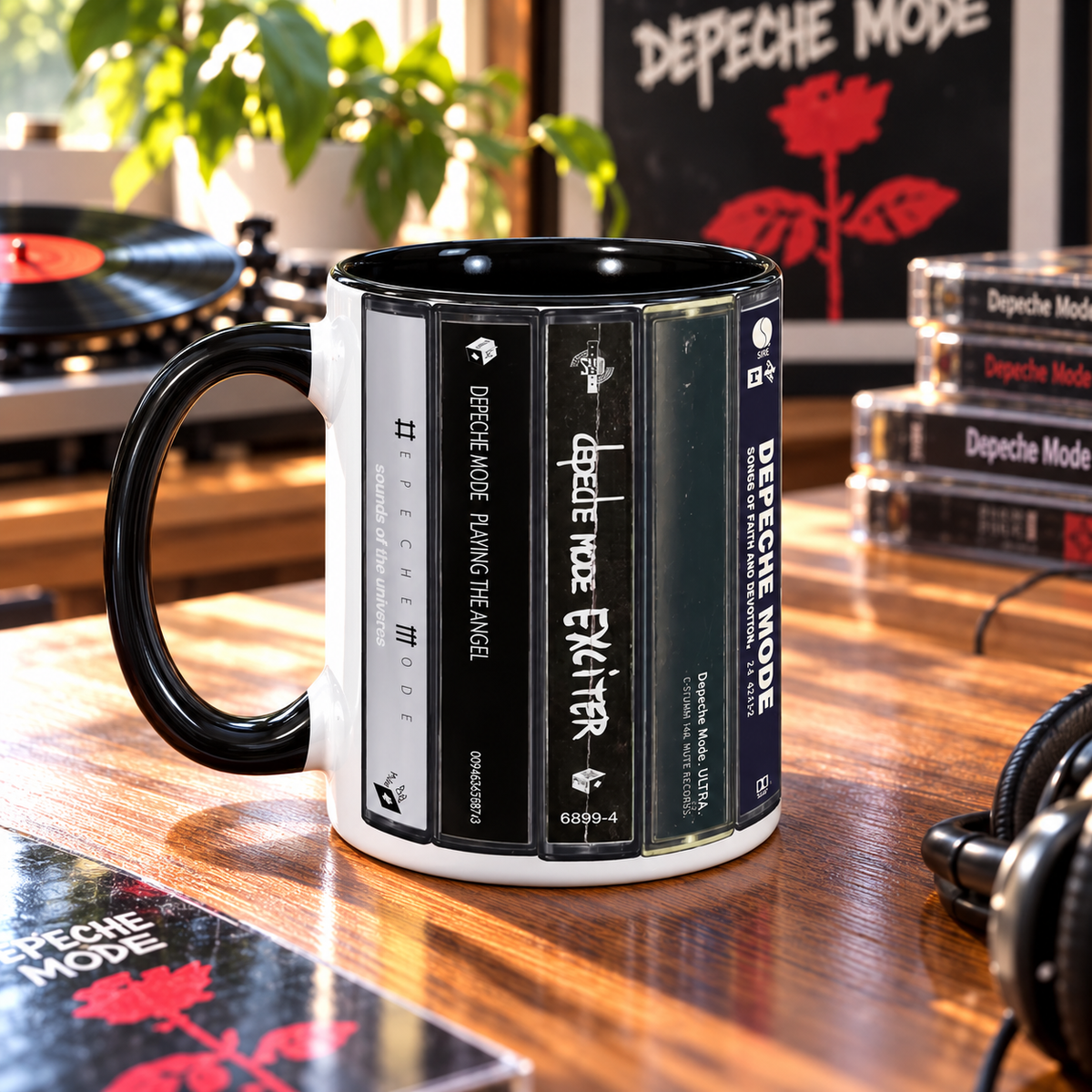 Depeche Mode Cassette Tape Mug, Synth Pop Coffee Cup, Retro 80s Music Mug, Depeche Mode Fan Gift